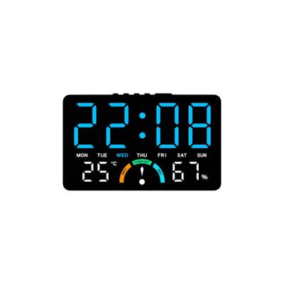 New Wall-mounted Electronic Wall Clock Temperature Multi-functional Digital LED Clocks Home Date Display Table Clock for Bedroom