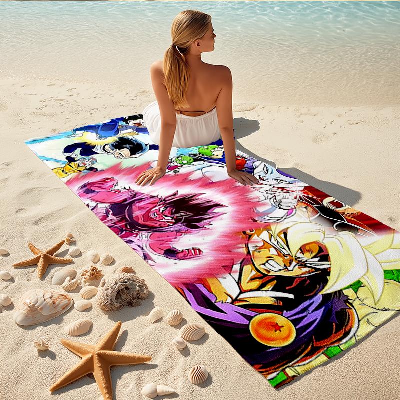 1Pc Dragon Ball Heroes Epic Battle Beach Towel Quick Dry Multiuse For Beach Pool Gym Yoga Home Travel Christmas Halloween Xmas Gift S1818