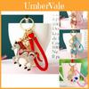 Adorable Metal Keychain Creative Little Sheep Design With Sparkling Rhinestones For Women