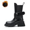 Platform Mid Heels Women High Boots Shoes Women 2025 Trend Snow Boots Winter Mid Calf Shoes Pumps Goth Dress Mujer Zapatos Botas