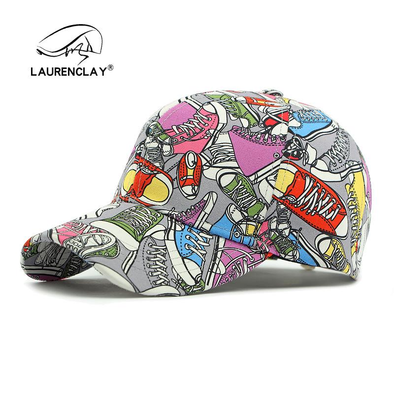 Spring and summer new graffiti hat women's outdoor sunscreen sunshade cap premium printing hardtop baseball cap men's trend
