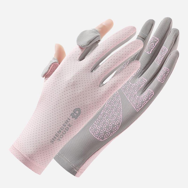 Summer Cycling Gloves For Men Women With Breathable Polyester Antislip Sun Protection