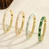 Enamel Floral Vintage Cloisonne Bangle Traditional Women's Hand Bracelet Flower Leaf Bangle  Girls