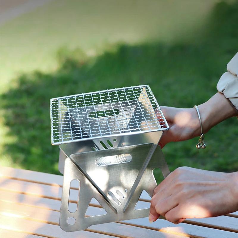 Multifunction BBQ Grill Portable Griddle Fold Mini Brazier Heating Furnace Outdoor Garden Barbecue Kitchen Utensils Wood Stove