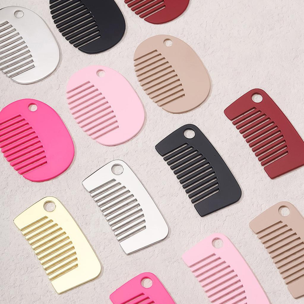 Portable Comb Necklace Pendant for Everyday Use Women Hair Grooming Tool Travel Friendly Hair Maintenance Accessory