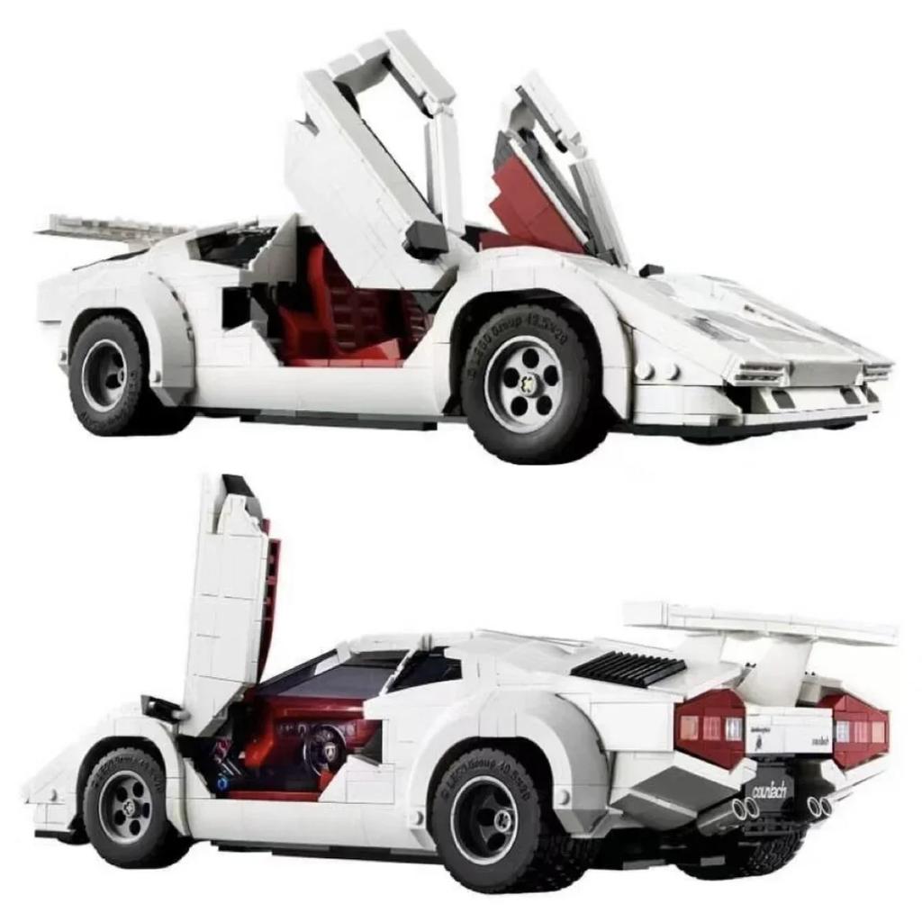 Technical Countach 5000 Qv Model Car Kit Building Blocks Bricks Famous Super Sport Vehicle Model Assembly For Kid Gift
