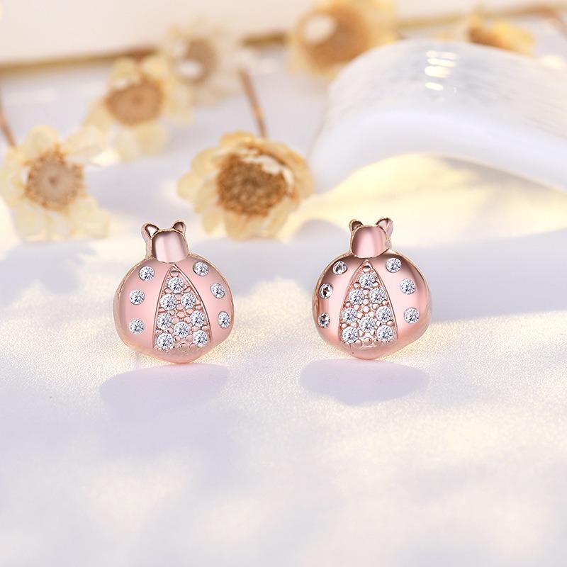 Nuovo Prodotto Donna Zircone Stella Piccola Coccinella Moda Stile Creativo