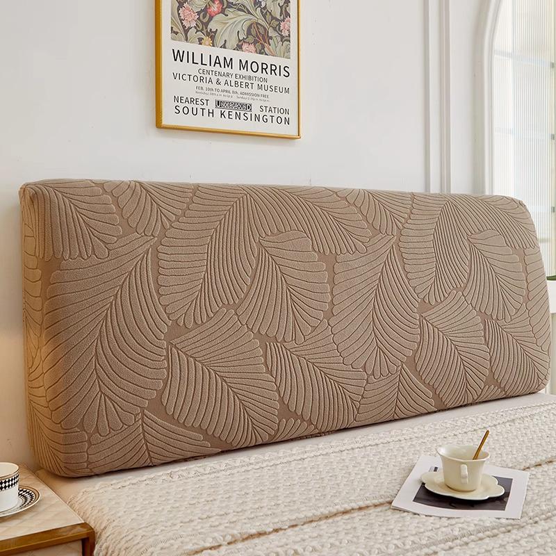 Jacquard Bed Headboard Cover Solid Color Elastic Bed Head Slipcover Bedroom Dust Cover All-inclusive Bed Backrest Cover