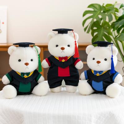 Niedliche Junggesellenuniform Dr.. Bär Plüschpuppe Gelenkiger Bär Geschenk Spielzeug Abschlusssaison Puppe Puppe Geschenk