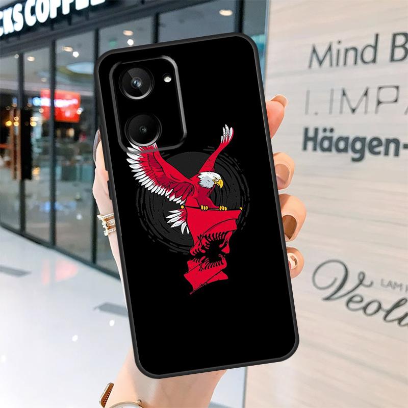 Albania Albanians Flag Case For Realme 15 Pro 14 13 11 12 Pro Plus GT7 GT6 C55 C51 C53 C35 C33 C61 C65 C67 C71 C75