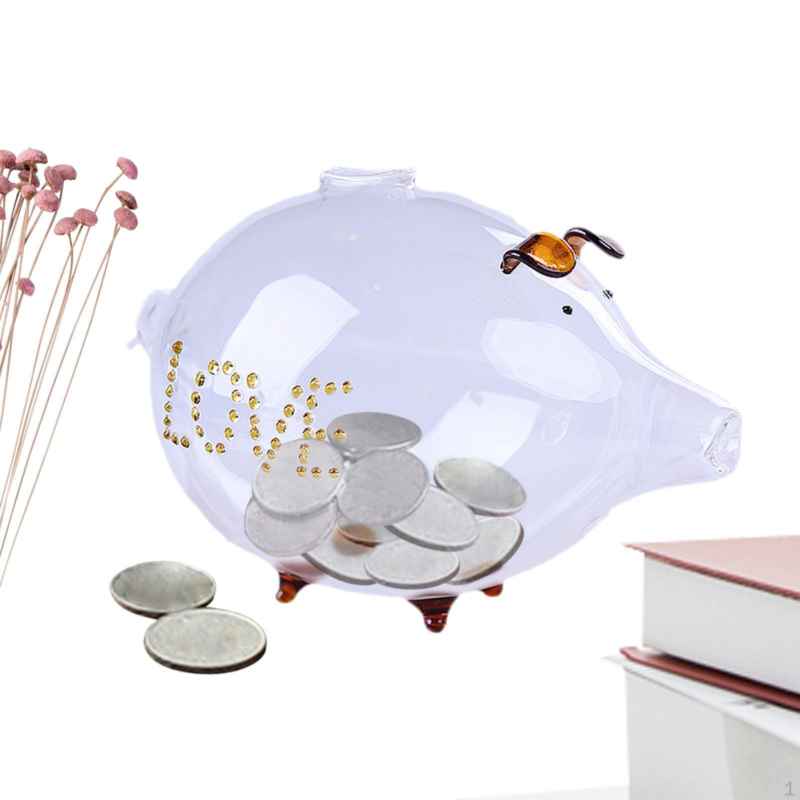 

18 см x 12 см стеклянная копилка, прозрачная копилка, детский горшок, милый прозрачный день Святого Валентина коричневый