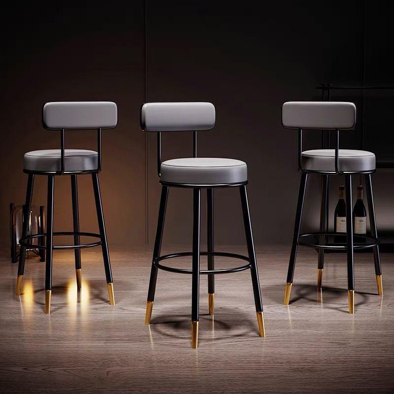 Nordic Modern High Backrest Bar Stool for Home & Coffee Shop
