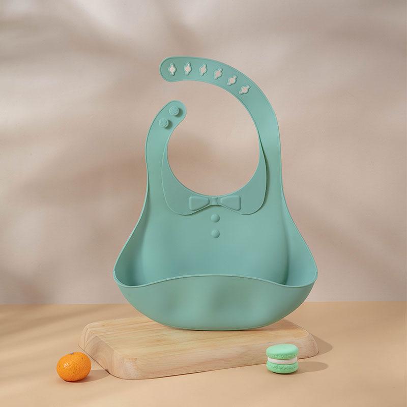 Waterproof Food-Grade Silicone Baby Bib - Leak-Proof, Self-Feeding, Drool Protection