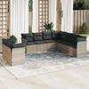 VidaXL Garden Lounge Set with Cushions 9 Pcs, Sofas with Adjustable Feet, Outdoor Furniture Set Patio Terrace, 3249681