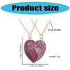 Friendship Pendant Necklace Set Magnetic Clasp Neck Chain Pair Women's Best Friend Necklaces with Heart Pendant