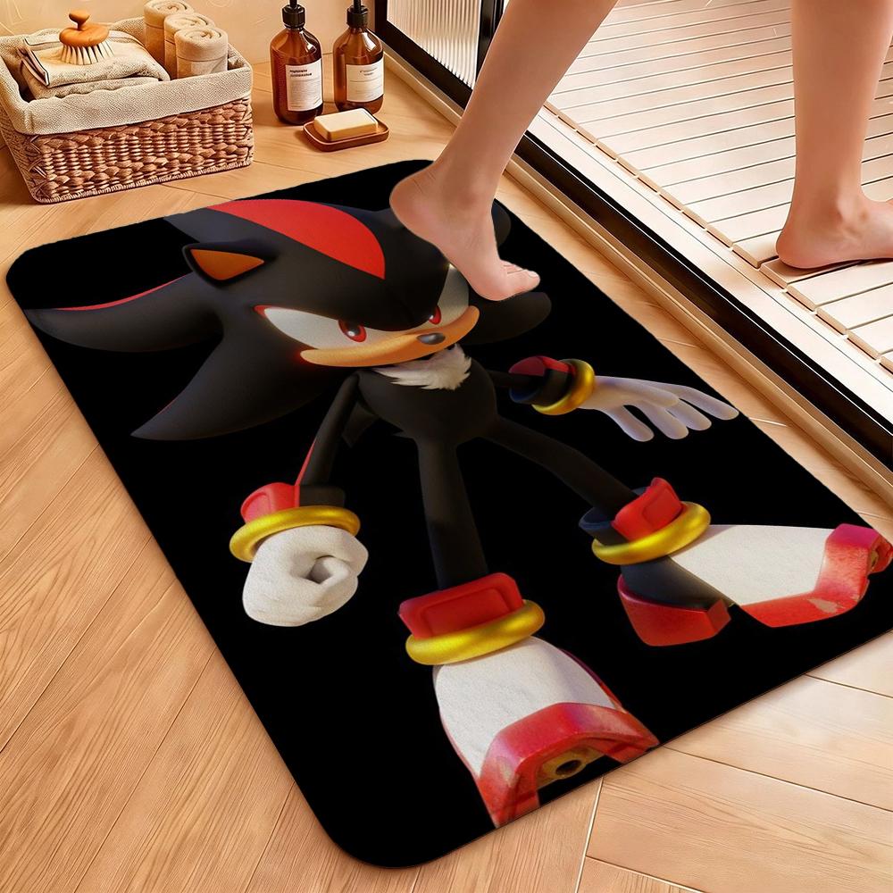 Sonic Hedgehog Carpet Bath Mat Fluffy Rug Soft Foot Mat Under Desk Mat Living Room Rug Pet Friendly