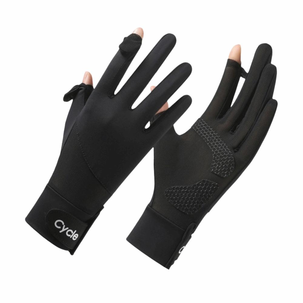 Waterproof Ice Silk Riding Gloves Non-Slip Summer Driving Mittens Sun Protection Gloves Cycling