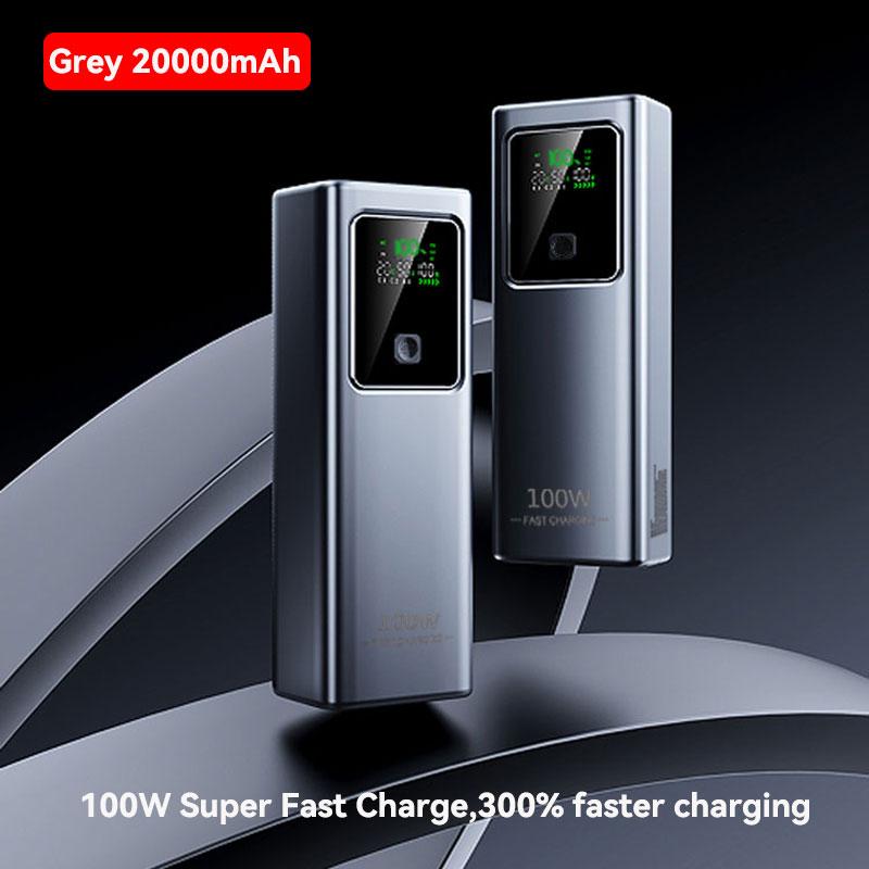 VAORLO 100W Super Schnellladen Tragbare Power Bank PD QC 3.0 20000mAh Ladegerät Powerbank Für Samsung iPhone Xiaomi