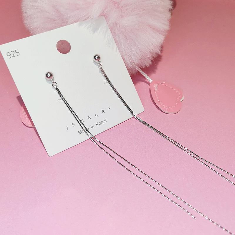 

Модные и универсальные серьги для темпераментных женщин Длинные японские и корейские серьги с кисточками