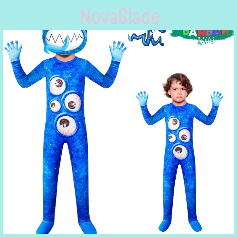 Neues Halloween Cosplay Kostüm für Kinder in Banban Garten Blau Cartoon Stil