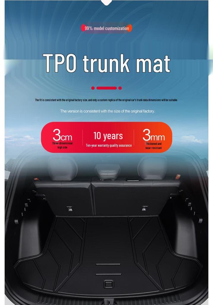 Geely Boyue COOL Trunk Mat TPE Tail Box Mat for Interior Modification and Decoration