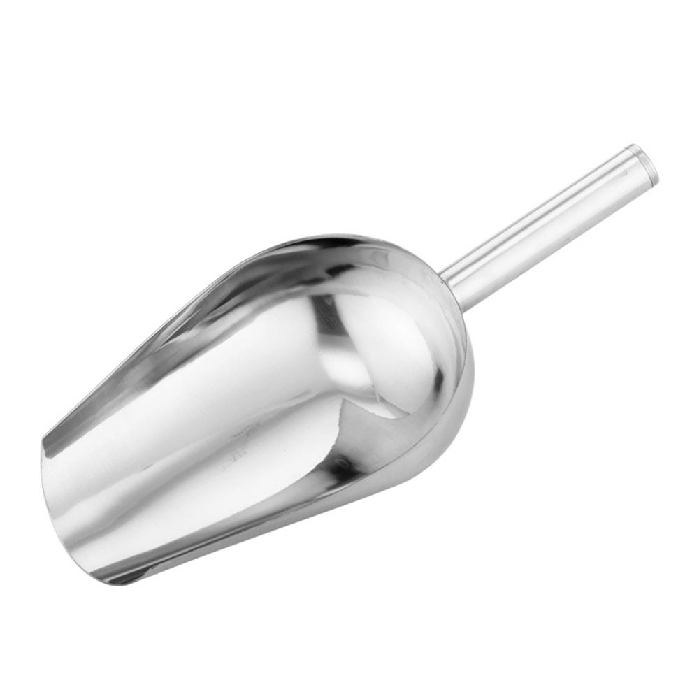 

Multi functional metal ice spoon - ice bucket stainless steel small ice spoon - kitchen small tool biscuit flour pet dog food sp серебряный