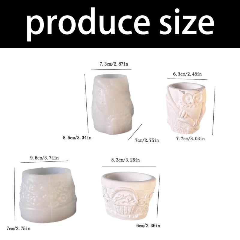 Owl Inspired Silicone Mold For Flower Pots Containers And DIY Projects Food Grade Flexible Material Pencil Holder Mold
