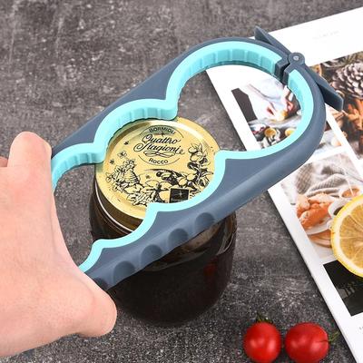 Portable Jar Opener, Easy Grip Bottle Opener Twist Off Lid Quick Opening Cooking Everyday Use for Weak Hands and Arthritic