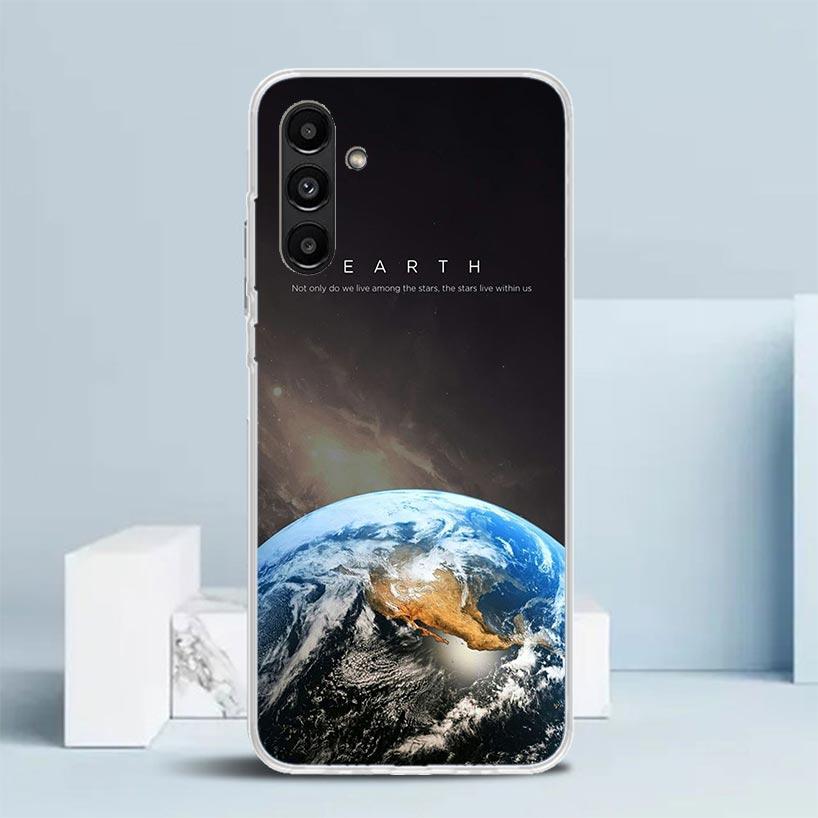 Earth Stars Space Phone Case For Samsung Galaxy A17 A37 A57 A16 A15 A14 A13 A56 A55 A54 A53 A36 A35 A34 A33 A26 A25 A24 A23 Gala