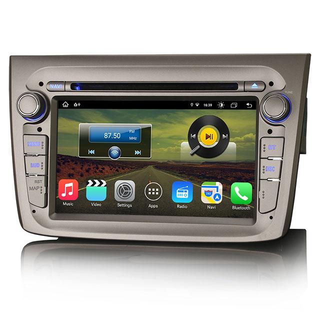 EU Voorraad Erisin ES8830M 7" 64G Android 14 GPS DSP Draadloze Carplay Android Auto Auto DVD Speler voor Alfa Romeo Mito Auto Stereo