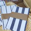 Linen Cotton Stripe Kitchen Table Mats Napkin Placemat Cloth Cup Coaster Pad