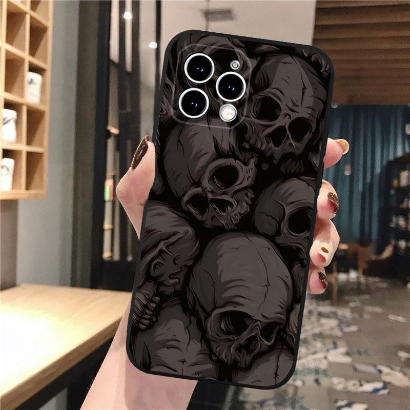 

I Love Skull Art Phone Case For iphone 17 Pro Max Air 16 15 14 13 Pro Max 15 16 Pro 15Plus iphone 16ProMax