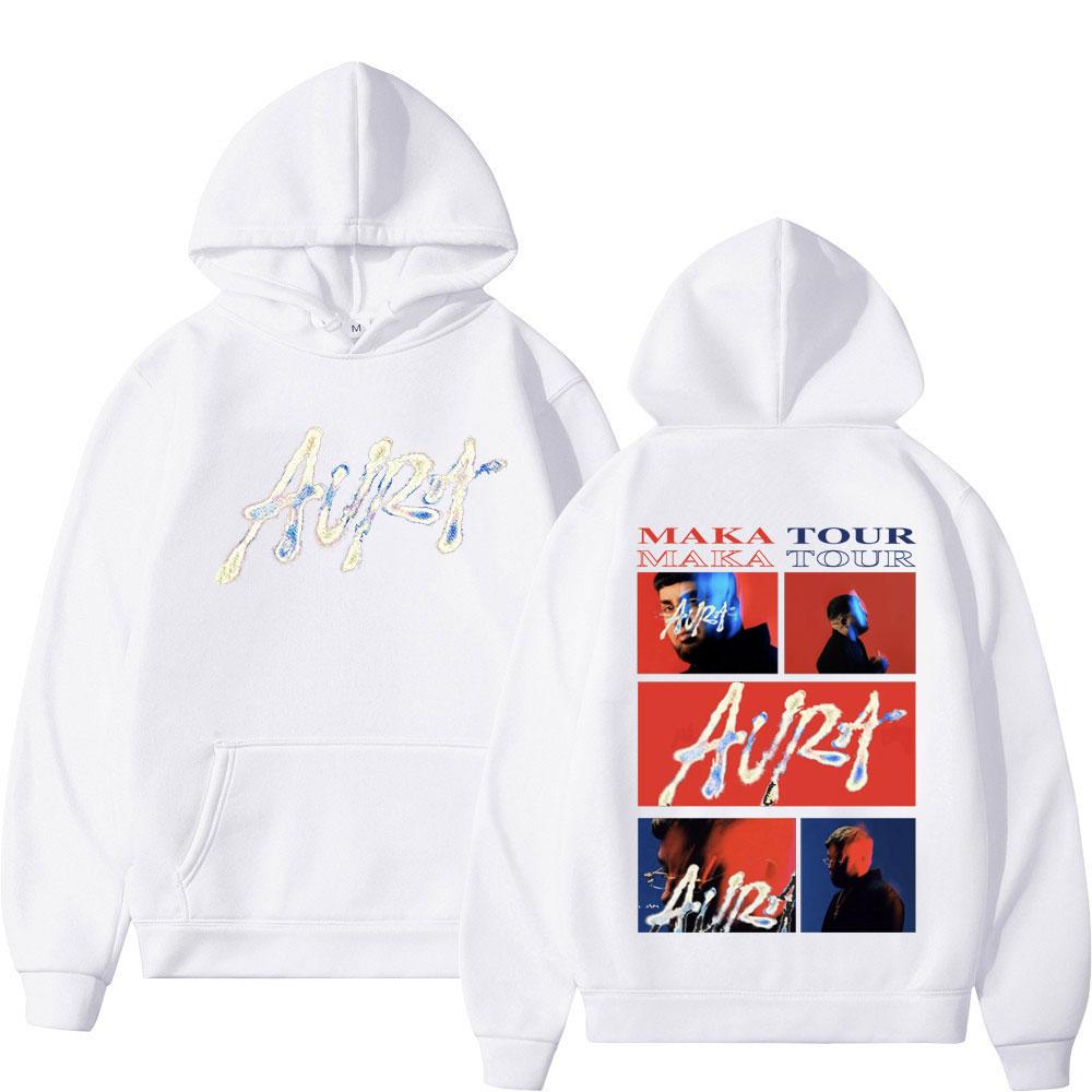 Rapper Maka Aura Tour  Merch Hoodies Men Women Clothing Fashion Hip Hop Hooded Sweatshirts Aesthetic Oversized Hoodie Unisex