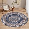Classic Persian Ethnic Style Circular Carpet Carpet Image Floor Mat Circular Mats Living Room Bedroom Home Mat Home Decor Beauty