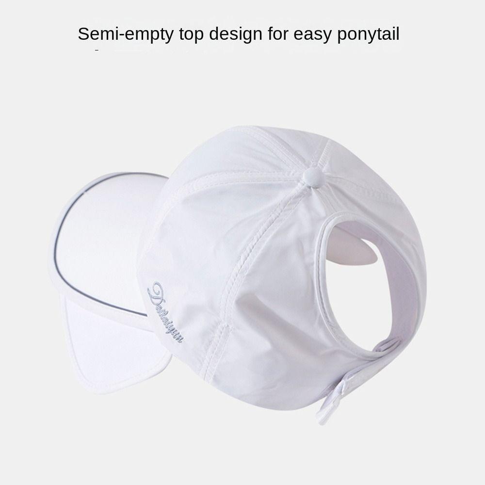 Wide Brim Retractable Sun Hat Quick Dry Sports Cap Casual Sunscreen Baseball Hat  Women/Men