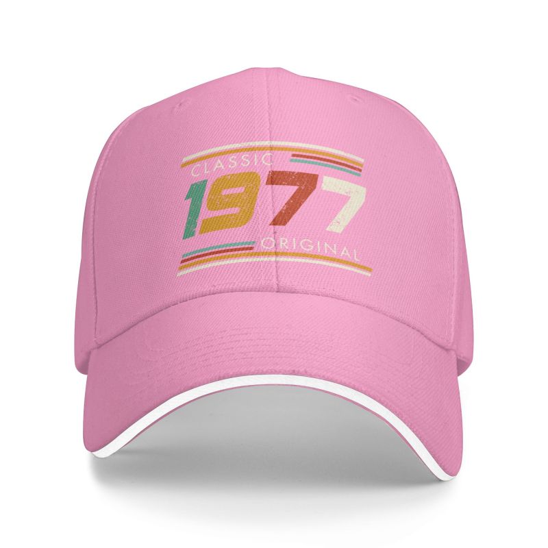 Custom Classic 1977 Original Years Birthday Baseball Cap Unisex Women Breathable Dad Hat Streetwear
