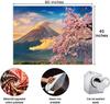 Japanische Rosa Sakura Wandteppich Kirschblüten Berg Fuji Japan Wandbehang Tapisserie für Schlafzimmer Wohnzimmer Studentenwohnheim Man Cave