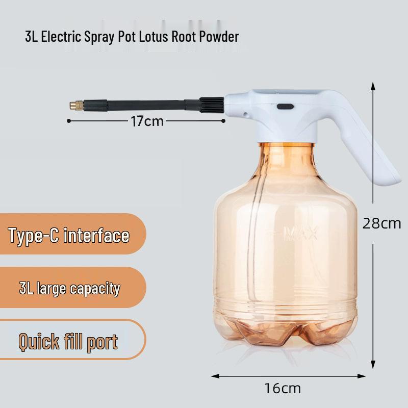 3L White Flower Pot Tray with Sprayer for Balcony Gardening and Disinfection