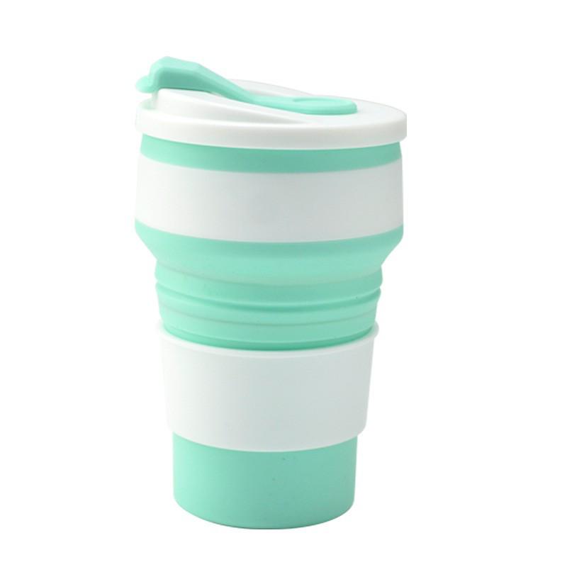 

Compact Silicone Folding Water Cup with Lid for Travel and Outdoor Sports 350ml