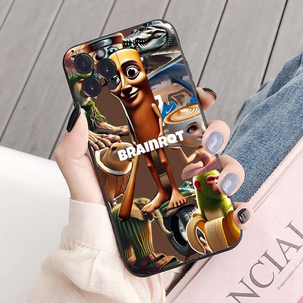 Italian Brainrot Tung Tung Phone Case For IPhone 16 15 8 7 6 6S Plus X SE XR XS 14 11 12 13 Mini Pro Max Mobile Case