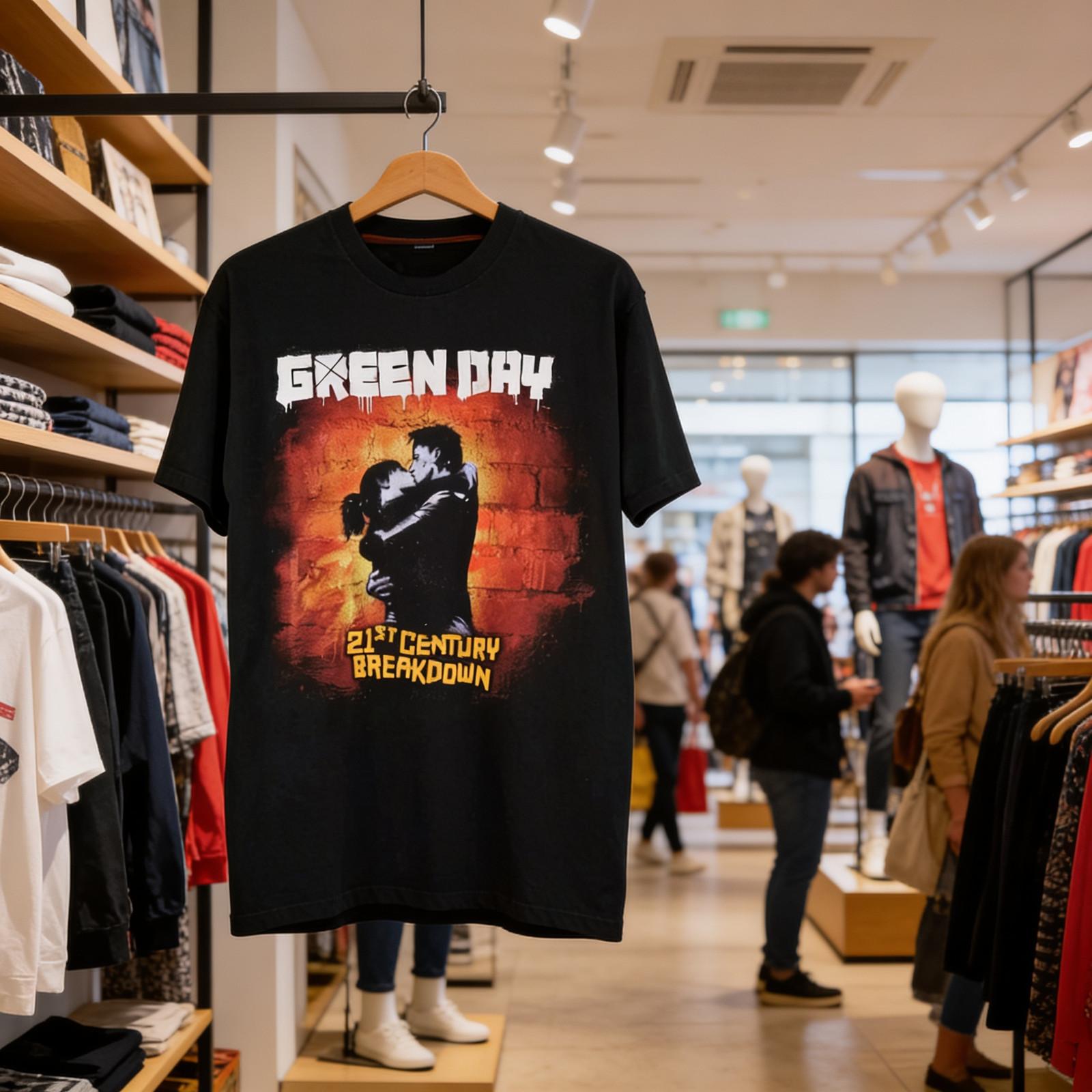 Green Day 21st Century Breakdown Рок-группа Музыка Унисекс Футболка L