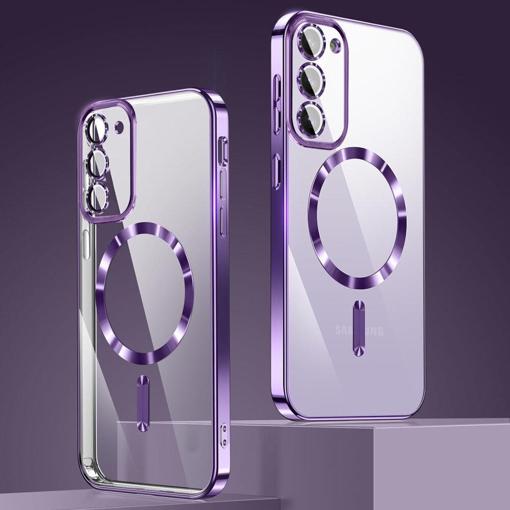 Case for Samsung Galaxy S23 Plus, Electro MagSafe, Purple + Glass Screen Protector