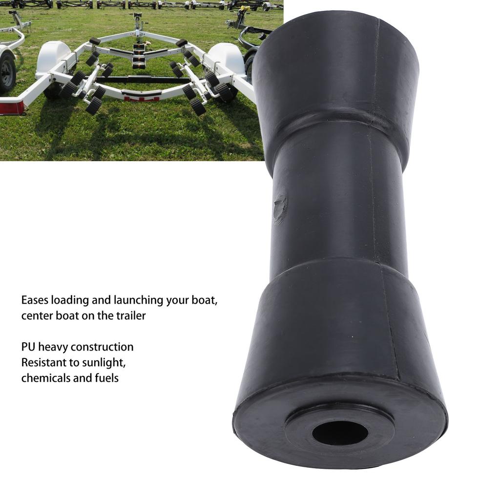 6 Zoll Marine Kielrolle Schwerlast PU Schwarz Bootsanhängerrolle für Bootsanhänger Bootskielrolle Bootsanhänger Kielrolle