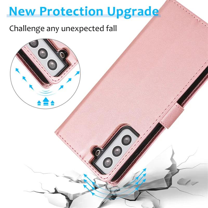Magnetische Leder Geldbörse Karten Handy Hülle Für Samsung Galaxy S25 Edge S24 Ultra S23 Plus S22 S20 FE S21 S10 Note 20 Klapphülle Tasche