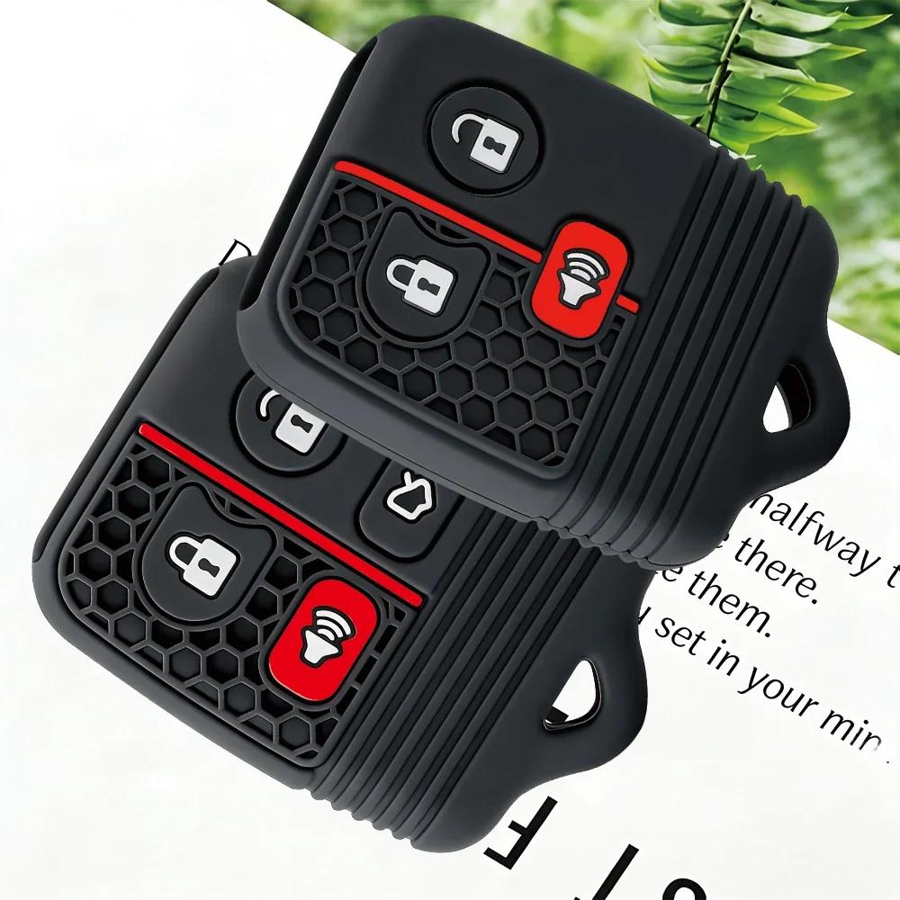 3/4 Knoppen Voor Ford Focus Complete Escape Mustang Explorer Lincoln Town Sport Siliconen Auto Afstandsbediening Sleutelhoesje Fob Cover