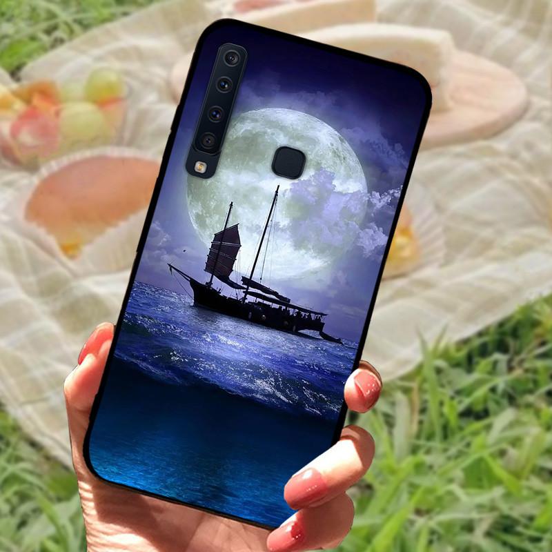 For Samsung A9 2018 Case Cover A7 2018 Silicone Soft Marble Black Bumper Funda Coque for Samsung Galaxy A7 A9 2018 Protective