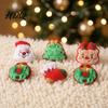 Small Plush Toys for Cats Christmas Cat Toy Soft Santa Claus Snowman Elk Tree Holiday Chew Bite Interactive Pet Enrichment Toy Indoor Claw Scratching
