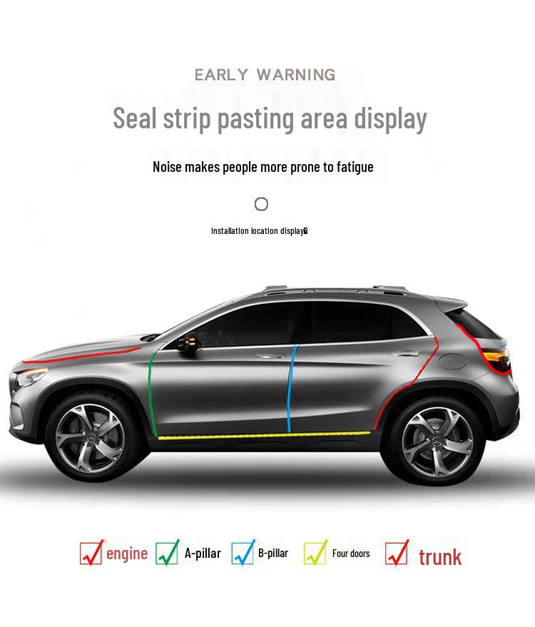 AION Y Car Door Sealing Strip: Soundproof, Dustproof, Noise-Reducing Rubber Strip for New Energy Vehicles.