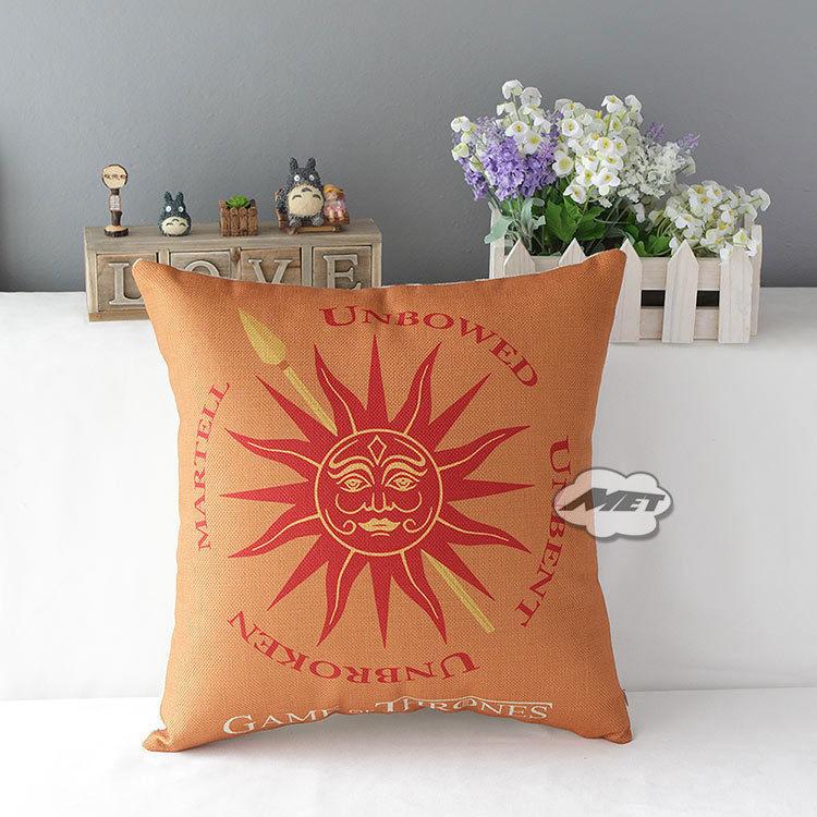 Thrones Of Game Cotton Linen Pillow Case Waist Throw Cushion Covers Decor Home