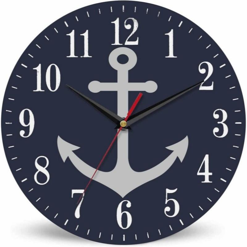 10 Inch Wall Clock Vintage Wooden Silent Quartz Home Living Room Decoration Large Clock